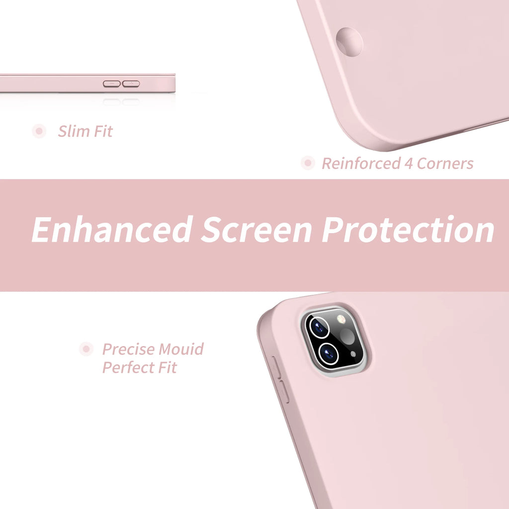 RBP For iPad Pro 11 12.9 inch with Pencil Holder Case, For iPad Air 4/5th Generation 10.9 inch mini 6 Soft Slim TPU Tablet Cover