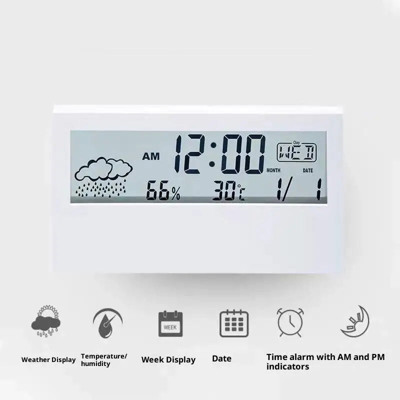 Home Essential – Indoor LED Digital Thermometer, Hygrometer Clock and Weather Station