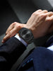 Modern minimalist personality creative all-black men's watch Arabic digital sports leisure alloy men's watch unique design watch
