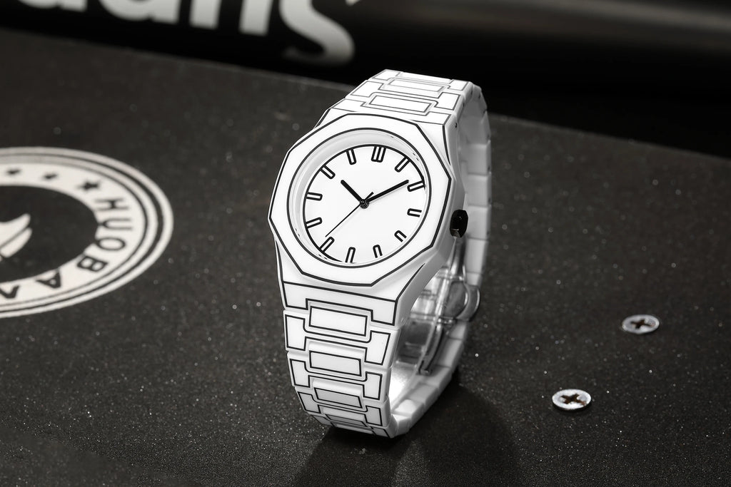 Simple casual men's women's watches, macaroon color quartz watches, round dial quartz watches, suitable for daily life, gifts