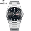 BINBOND Fashion New Men Business Watch Leisure Quartz Stainless Steel Buckle Watches Waterproof Luminous Calendar Men's Watches