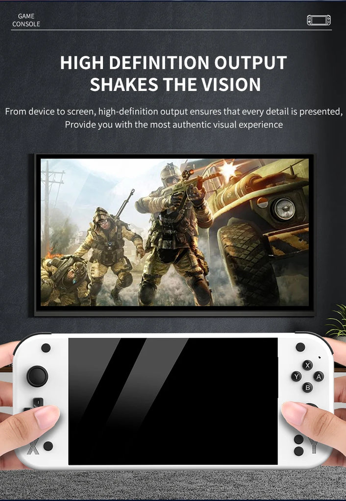 G90 7inch 64GB 4000mAh portable handheld game console arcade high-definition For PSP/PS1 nostalgic retro TV Gaming Controller