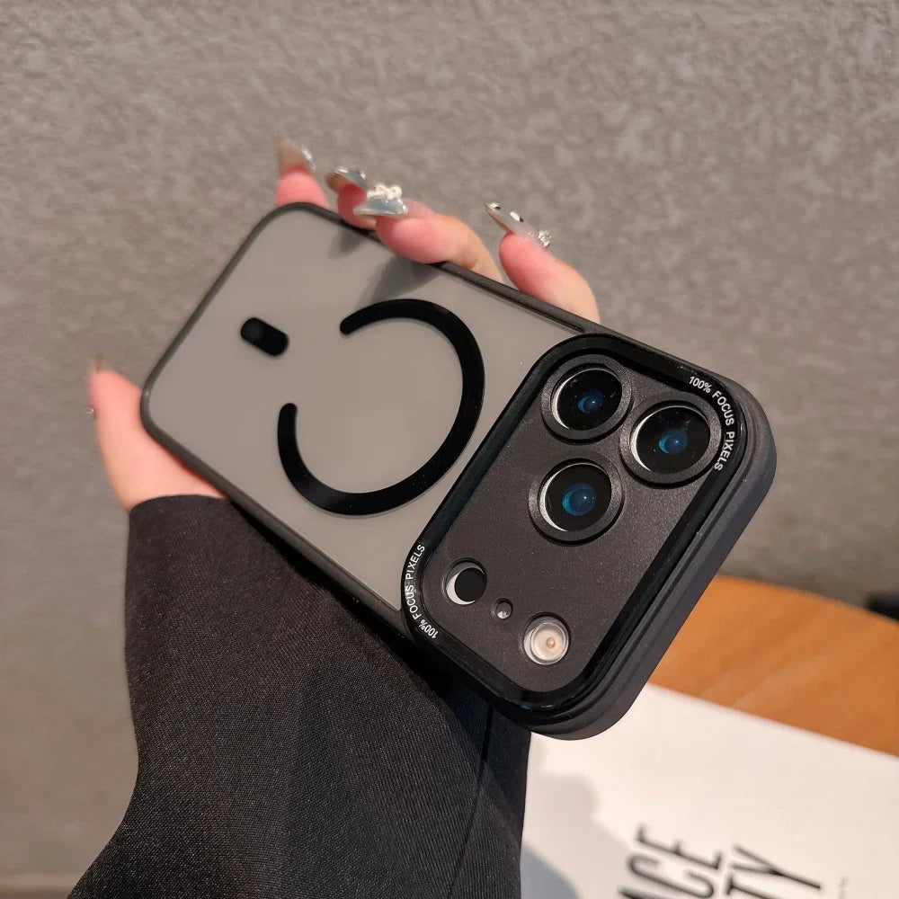 Luxury Transparent for Magsafe Case for IPhone 17 Pro Max 17Air 16 15 14 13 12 11 Pro Max Plating Camera Shockproof Cover