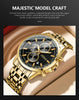 CRRJU Brand Creative Multifunction Male Wristwatch Date Display Stainless steel Men Quartz Watch Waterproof Sports Chronograph