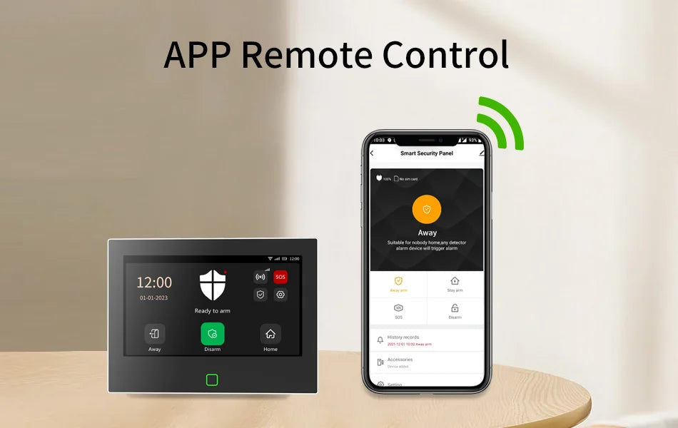 7 inch 4G & WiFi Home Alarm Host System Wireless GSM Big Screen Touch Panel Tuya Smart Security Protection Kit Remote Control