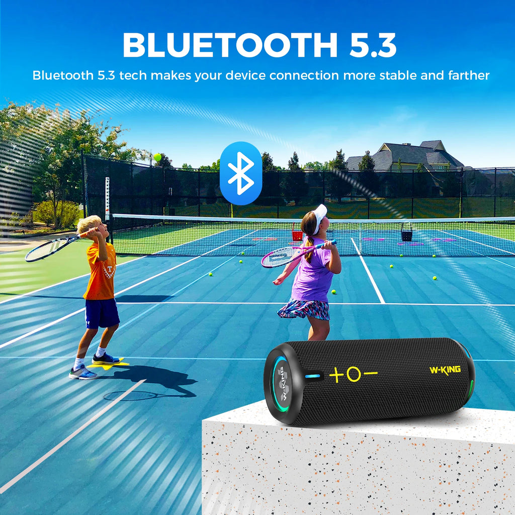 Portable Bluetooth Speaker with Stereo Sound, IPX7 Waterproof, 24-Hour Playtime, Wireless Speaker for Home, Outdoors, Travel