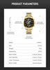 CRRJU Brand Creative Multifunction Male Wristwatch Date Display Stainless steel Men Quartz Watch Waterproof Sports Chronograph