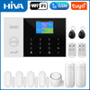 New Wireless Home Alarm System GSM WiFi With Motion Sensor Detector Burglar Alarm For Tuya SmartLife APP Garden Home Alarm PG105