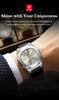 POEDAGAR High Quality Watch For Men Luxury Luminous Waterproof Week Calendar Man Clock Leather Square Men's Quartz Watches Reloj