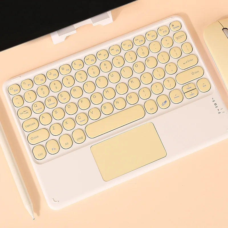 Bluetooth Wireless Keyboard With Touchpad Hebrew Spanish Korean For iPad Pro Air for Xiaomi Huawei Android Windows Tablet