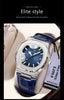 POEDAGAR Top Luxury Man Watch Date Waterproof Luminous Leather Watches For Men High Quality Square Men's Quartz Wristwatch Reloj