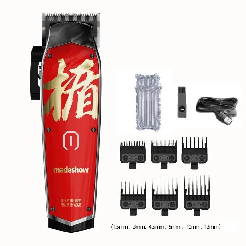 New D0 MadeShow M10M11 Professional Hair Clipper + Trimmer Set 0.1mmHair Cutting Machine Cutting T Blade High Speed High Quality