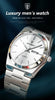 POEDAGAR Luxury Business Man Wristwatch Waterproof Luminous Stainless Steel Men Watch Date Week Fashion Quartz Men's Watches+Box