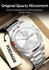 POEDAGAR Fashion Brand Male Wristwatch Waterproof Luminous Stainless Steel Men Clock Date Week Casual Quartz Men's Watches Reloj