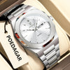 POEDAGAR Fashion Brand Male Wristwatch Waterproof Luminous Stainless Steel Men Clock Date Week Casual Quartz Men's Watches Reloj