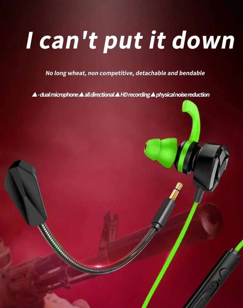 Universal Wired Earphone Headset Gamer Headphones Gaming Earbuds With Mic For Pubg PS4 CSGO Casque Phone Tablet Laptop Game