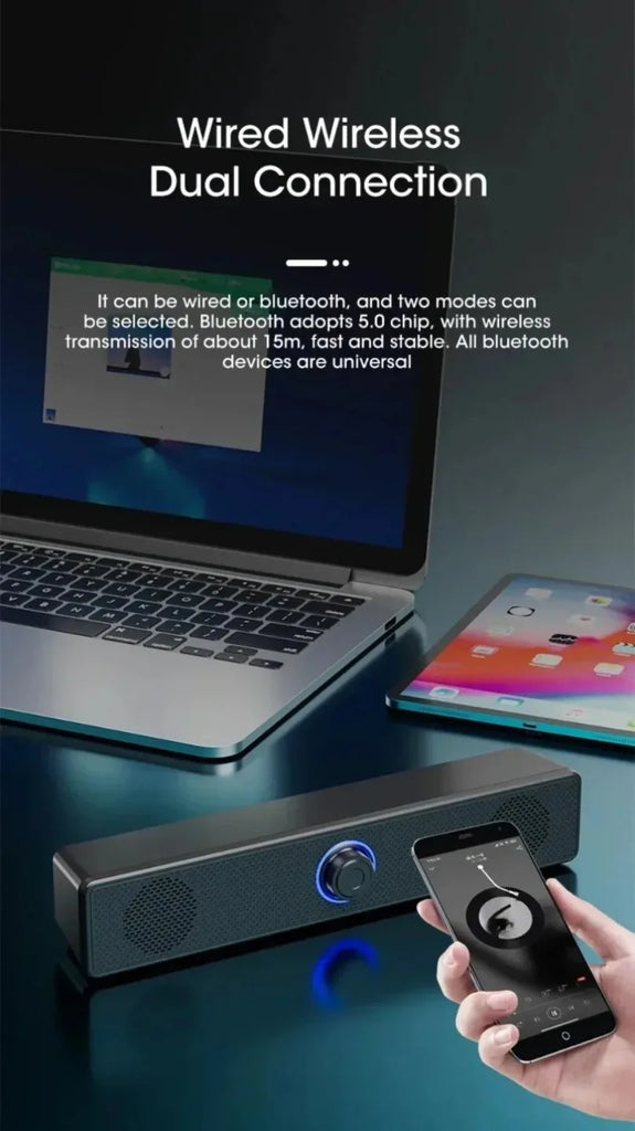 Bluetooth Long Wired Small Speaker Double Speakers High Volume Computer Mobile Phone Home TV Notebook Multimedia Desktop Speaker