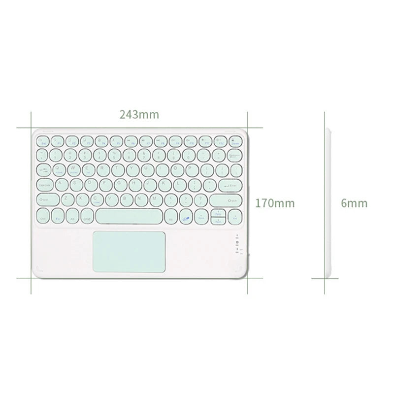 Bluetooth Wireless Keyboard With Touchpad Hebrew Spanish Korean For iPad Pro Air for Xiaomi Huawei Android Windows Tablet