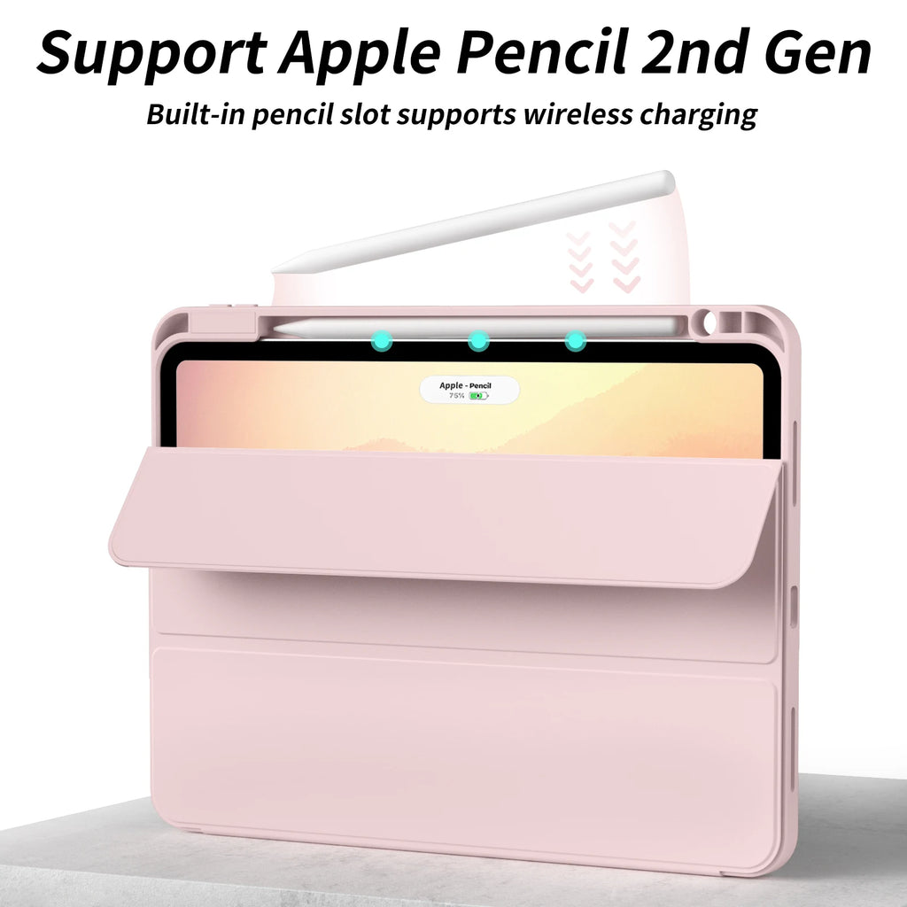 RBP For iPad Pro 11 12.9 inch with Pencil Holder Case, For iPad Air 4/5th Generation 10.9 inch mini 6 Soft Slim TPU Tablet Cover