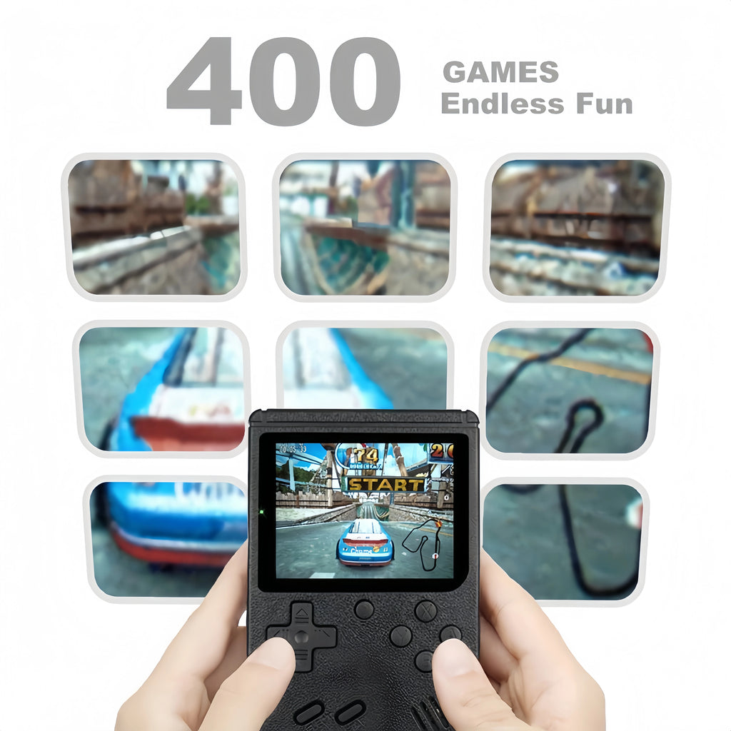 3.0 Inch Retro Game Console with 400 Built-in Games, Portable Handheld Mini Gaming Device, Christmas Gift for Kids & Adults