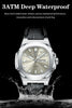 POEDAGAR High Quality Watch For Men Luxury Luminous Waterproof Week Calendar Man Clock Leather Square Men's Quartz Watches Reloj