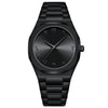 Modern minimalist personality creative all-black men's watch Arabic digital sports leisure alloy men's watch unique design watch