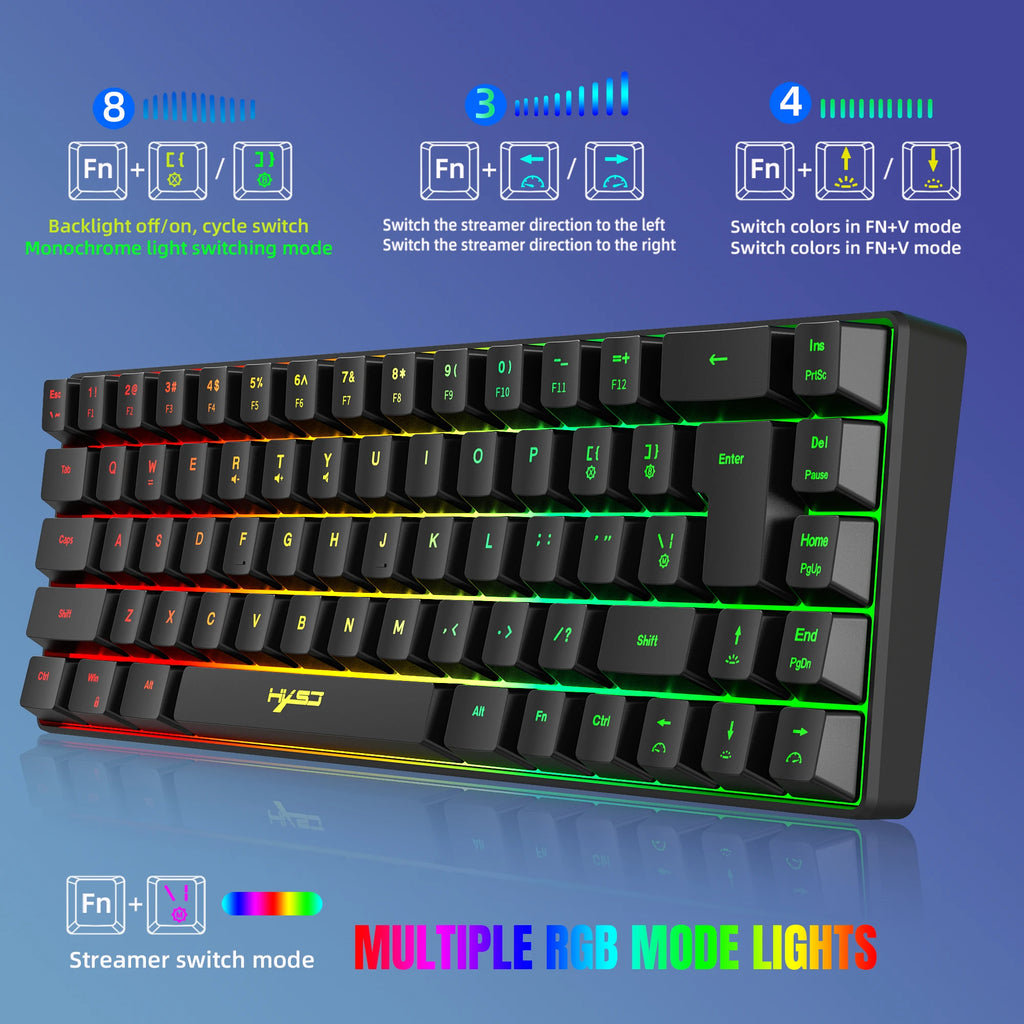60% gaming Keyboard and mouse combo set gamer white key board combo computer wired keyboards mouses office teclado for laptop pc