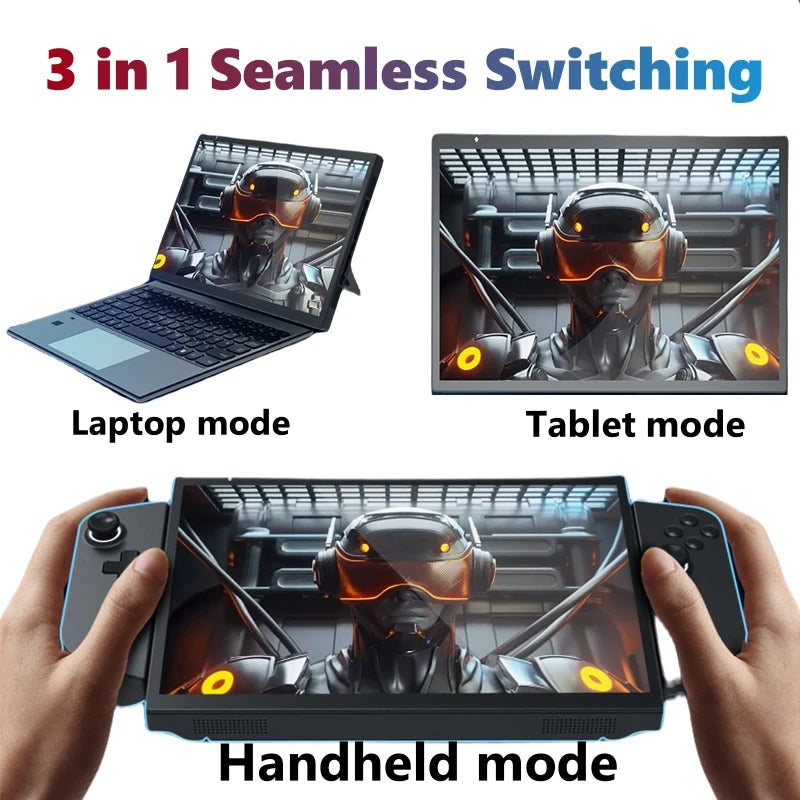 10.5 Inch Mini Video Game PC Gaming Player with Wifi 3 in 1 Tablet Laptop  N95 Detachable Touch Screen PC