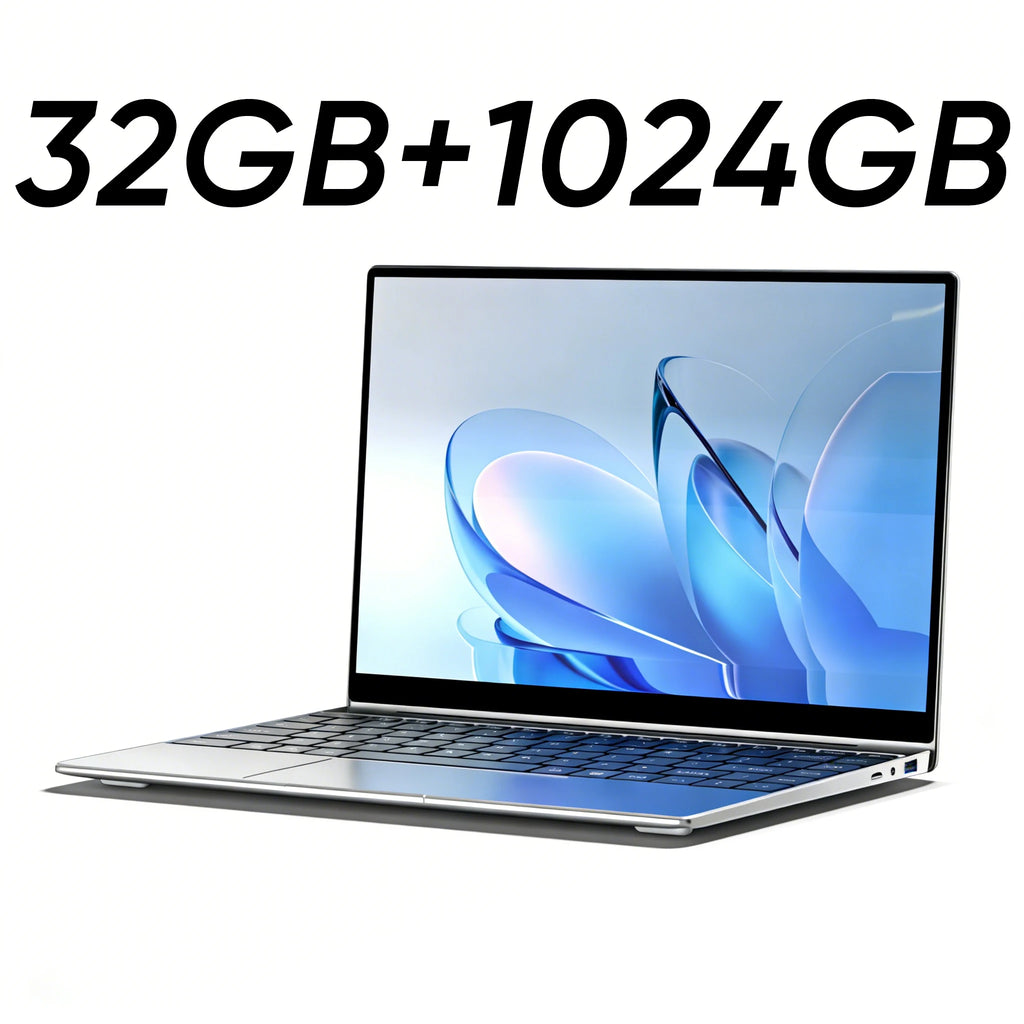 New Ultra Slim 14.1 Inch Laptop Intel Core I3-6100U 32GB RAM 2TB SSD 1920*1080 FHD Display Windows 11 Pro Office Study Computer