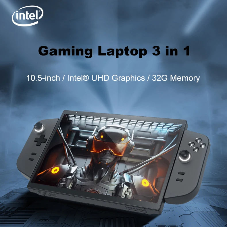 10.5 Inch Mini Video Game PC Gaming Player with Wifi 3 in 1 Tablet Laptop  N95 Detachable Touch Screen PC