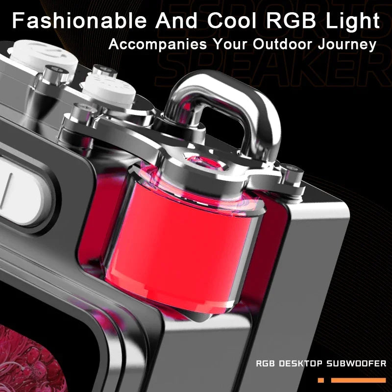 Powerful Bluetooth Speaker, Bass Wireless Outdoor Speakers LED Display Screen with RGB Desktop Subwoofer