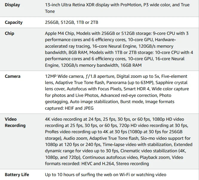 2024 IPad Pro M4 chip 11Inch/13Inch 256G/512G/1T/2T SSD 8G/16G RAM WiFi Cellular Face ID eSIM WIFI/5G.