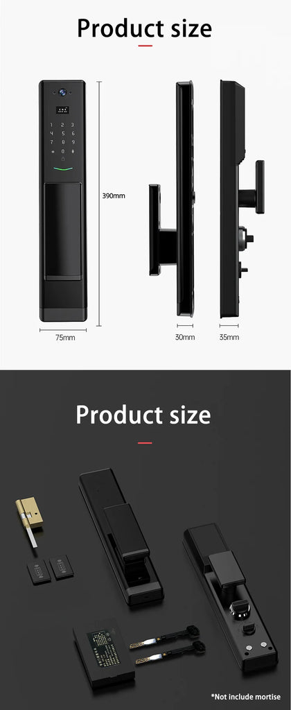 House Electric App Wifi Digital Smart Door Lock Camera Home Security Finger Print Doorlock Keyless Entry Candado Inteligente