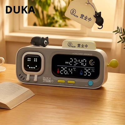 NEW DUKA MOODA Smart Temperature and Humidity Clock Sensor Electric Hygrometer Thermometer Home Weather Station Desktop Decor