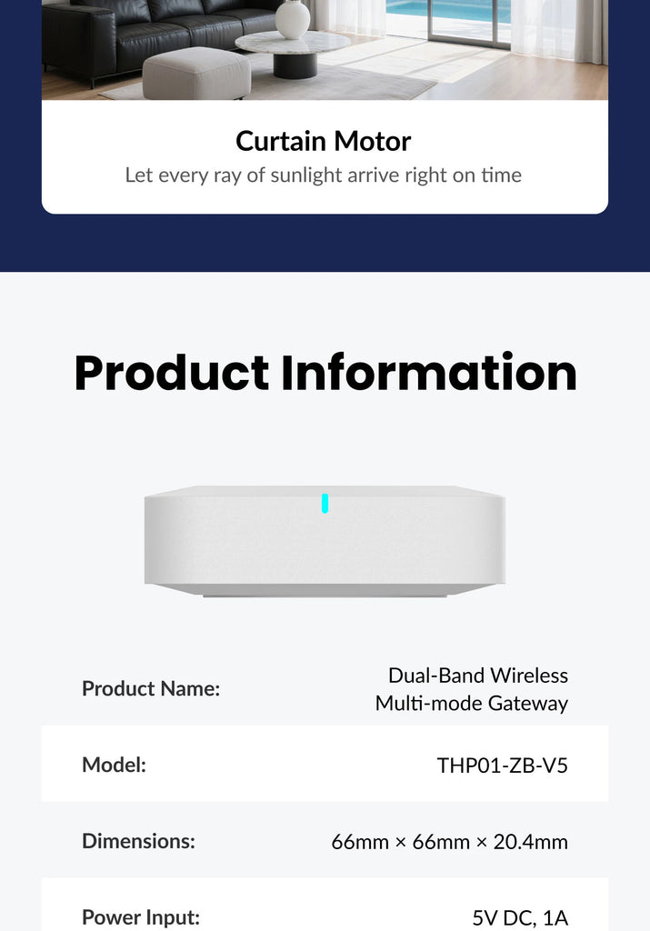 Zigbee Bluetooth Gateway Hub Wifi 2.4G/5G Smart Home Bridge Connect 128 Devices Automation App Control with Tuya/Smart Life