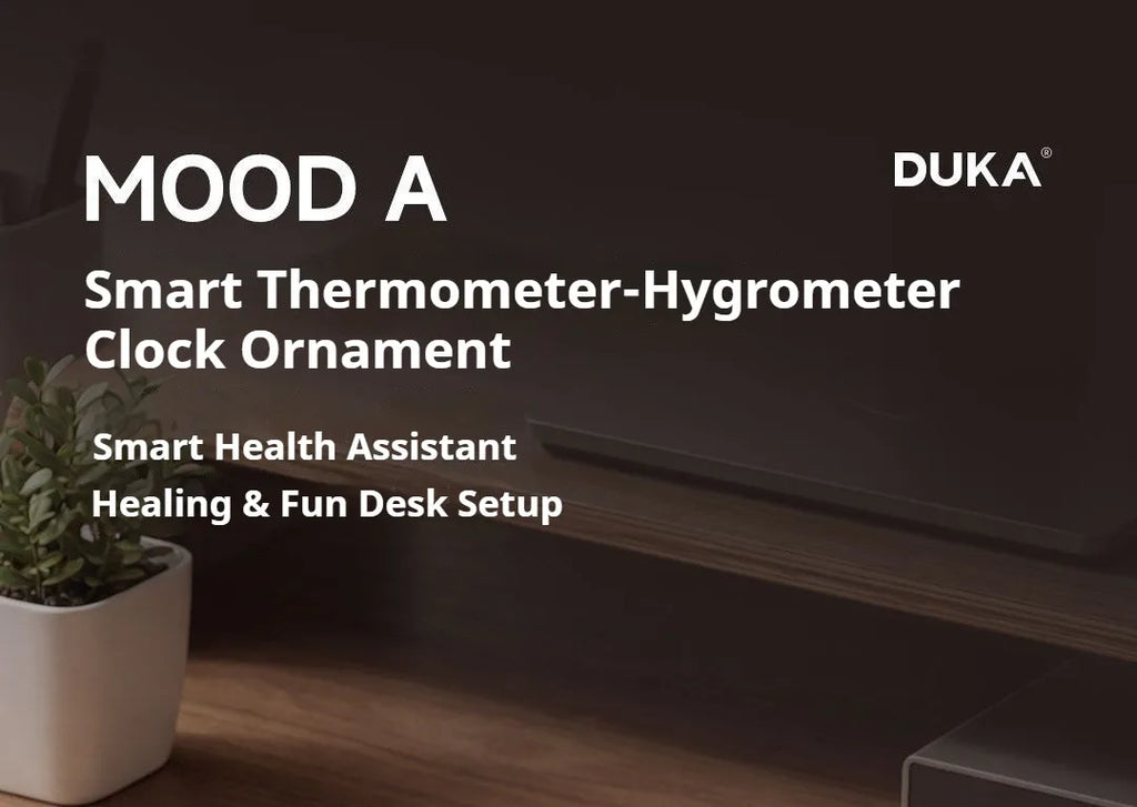 NEW DUKA MOODA Smart Temperature and Humidity Clock Sensor Electric Hygrometer Thermometer Home Weather Station Desktop Decor