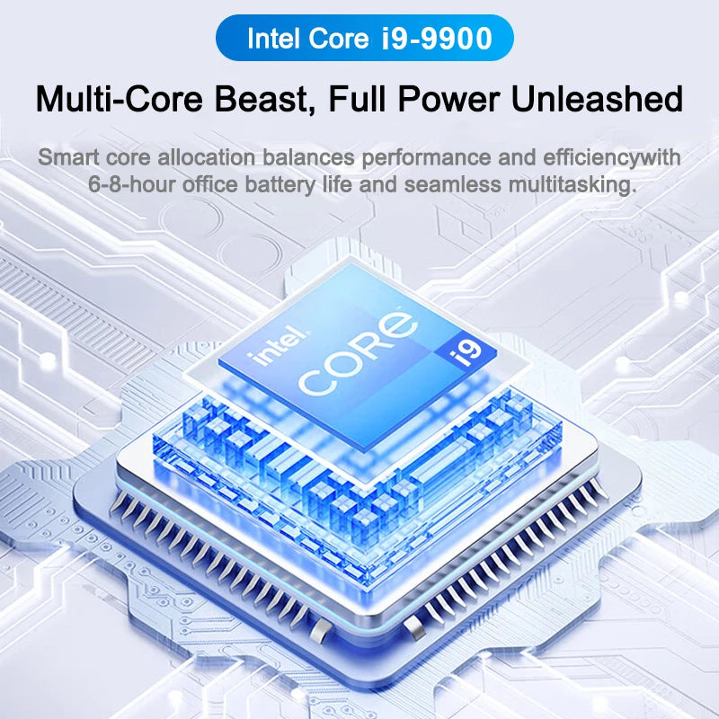 LENO 2026 NEW 14.1" Laptop Intel Core i9-9900 32GB 2TB Gaming Computer PC Windows11 Gamer office Ultra Slim Notebook 1920*1080