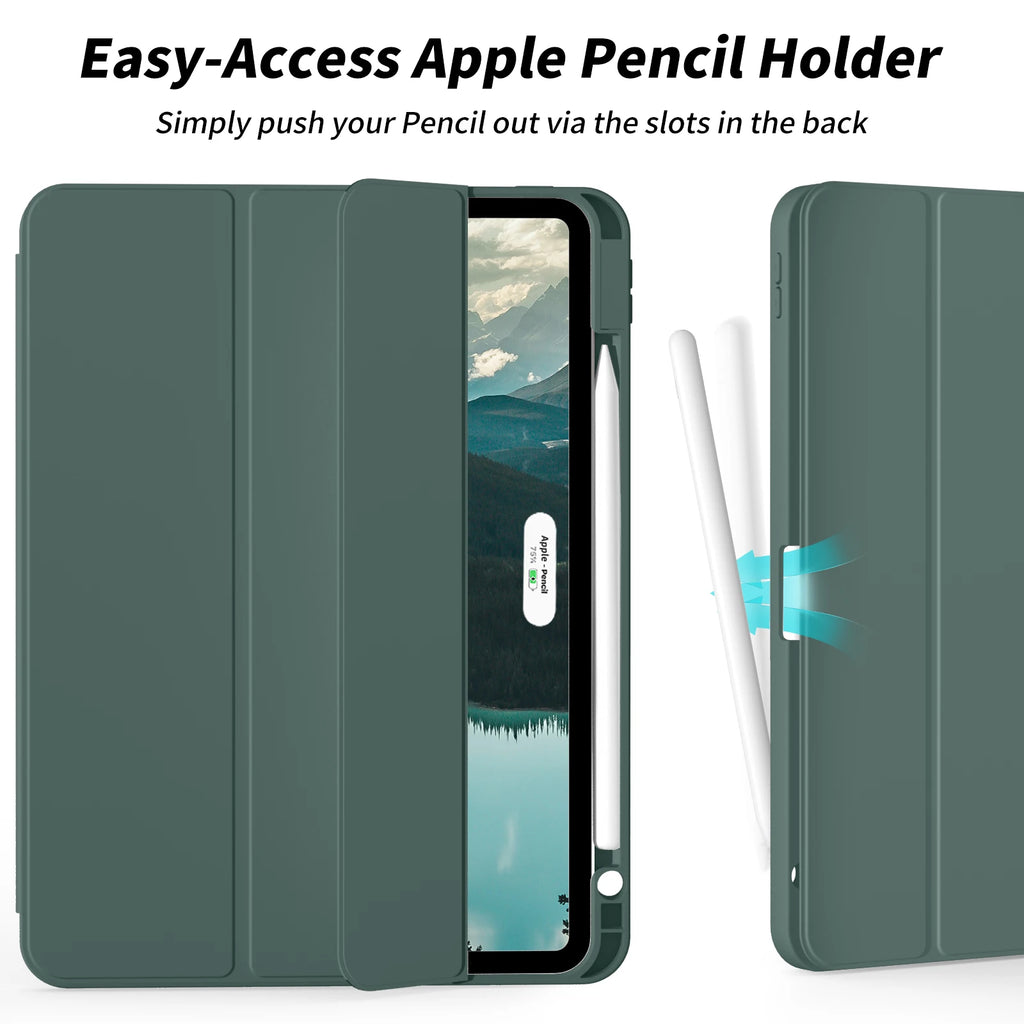 RBP For iPad Pro 11 12.9 inch with Pencil Holder Case, For iPad Air 4/5th Generation 10.9 inch mini 6 Soft Slim TPU Tablet Cover
