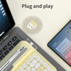 AJAZZ AF84 Multl-Device Keyboard Dual Mode 2.4G/Bluetooth5.0 With Card Slot Bracket Position Typewriter Office Membrane Keyboard