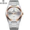BINBOND Fashion New Men Business Watch Leisure Quartz Stainless Steel Buckle Watches Waterproof Luminous Calendar Men's Watches