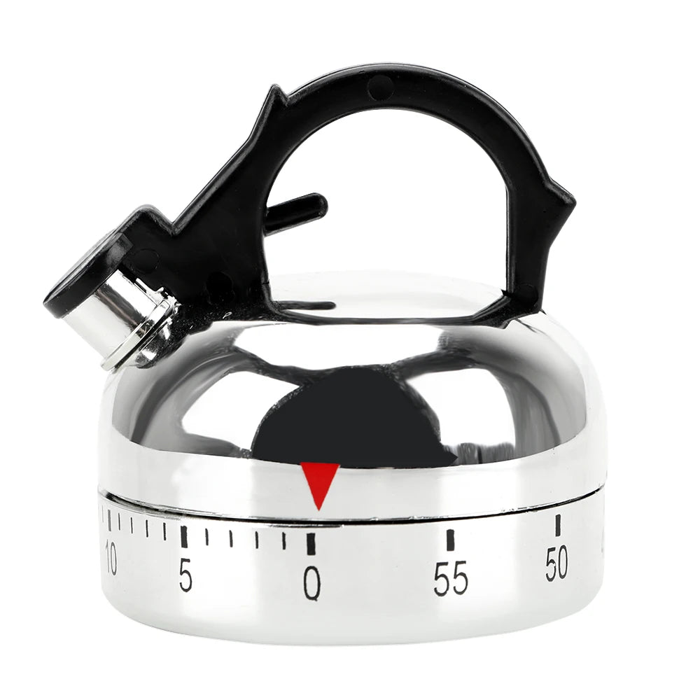 Kitchen Tool Gadgets Cooking Reminders Tools 60 Minutes Kitchen Timer Mechanical Timer Countdown Alarm Reminder Kettle Shape