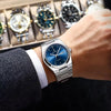 POEDAGAR High Quality Watches For Men Stainless Steel Waterproof Luminous Man Watch Date Week Luxury Business Quartz Men's Watch