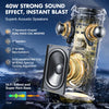 Portable Bluetooth Speaker with Stereo Sound, IPX7 Waterproof, 24-Hour Playtime, Wireless Speaker for Home, Outdoors, Travel