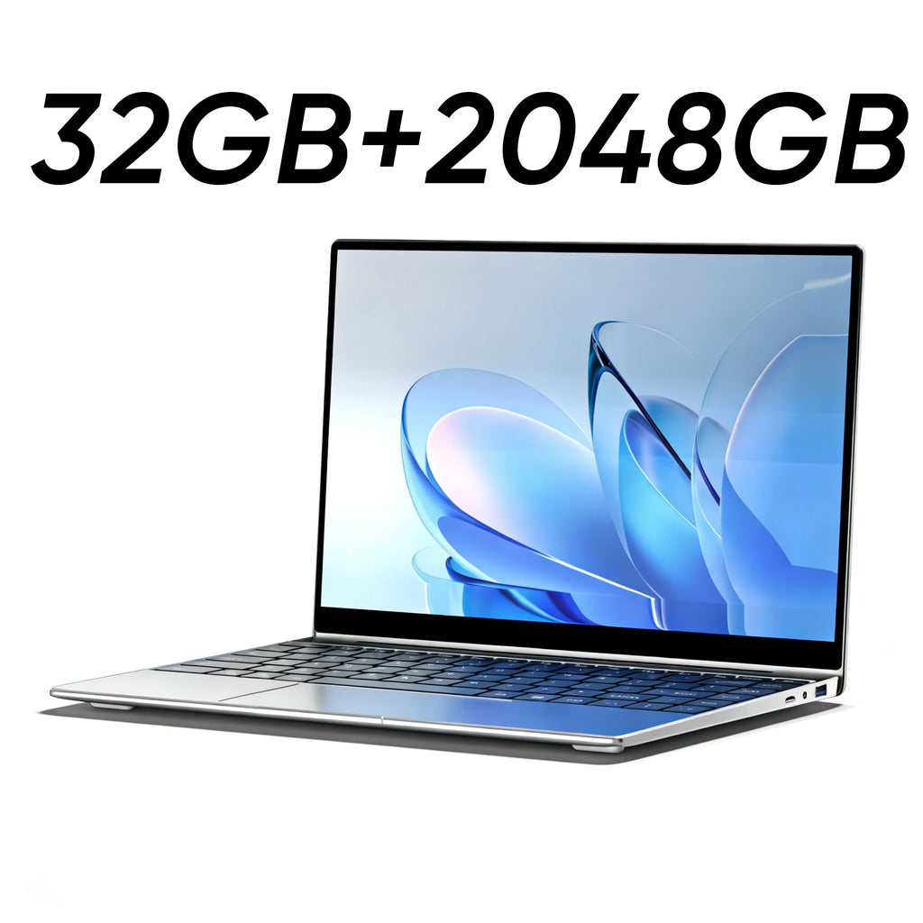 New Ultra Slim 14.1 Inch Laptop Intel Core I3-6100U 32GB RAM 2TB SSD 1920*1080 FHD Display Windows 11 Pro Office Study Computer