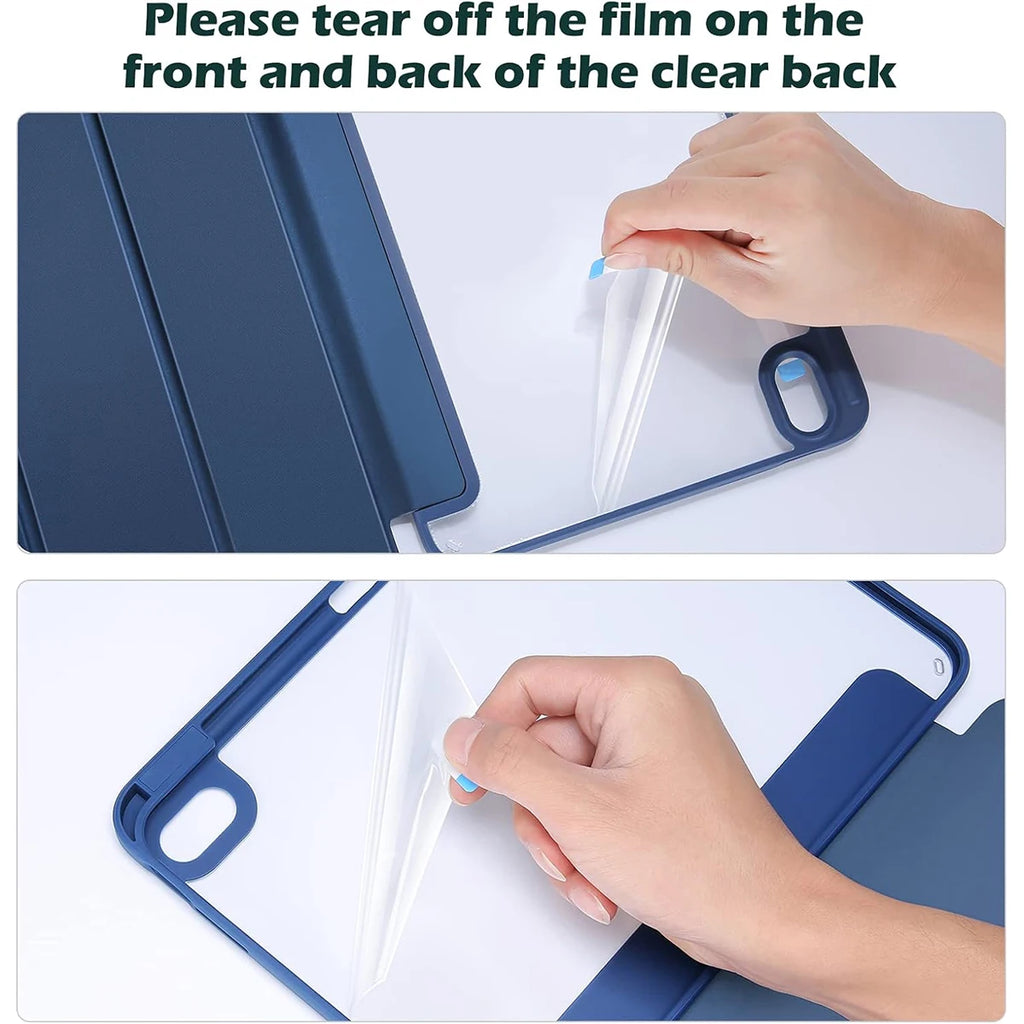 Generation 11 Inch (2025), iPad 10th Generation 10.9 Inch (2022) -  Cover with Clear Transparent Back Shell