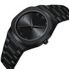 Modern minimalist personality creative all-black men's watch Arabic digital sports leisure alloy men's watch unique design watch