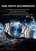 PENGAGAR Luxury Sport Quartz Man Wristwatch Waterproof Luminous Date Week Men Watches Stainless Steel Men's Watch Male Reloj+box