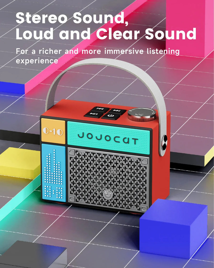 Portable Bluetooth Speaker Rechargeable Wireless Speaker with Deep Bass Support TF Card USB Drive Home Decor for Party Outdoor