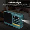 Bluetooth 5.0 Portable FM Radio Small Emergency Recargable Sound Box Mini Vintage Speaker Mp3 Player Support TF Card USB Drive