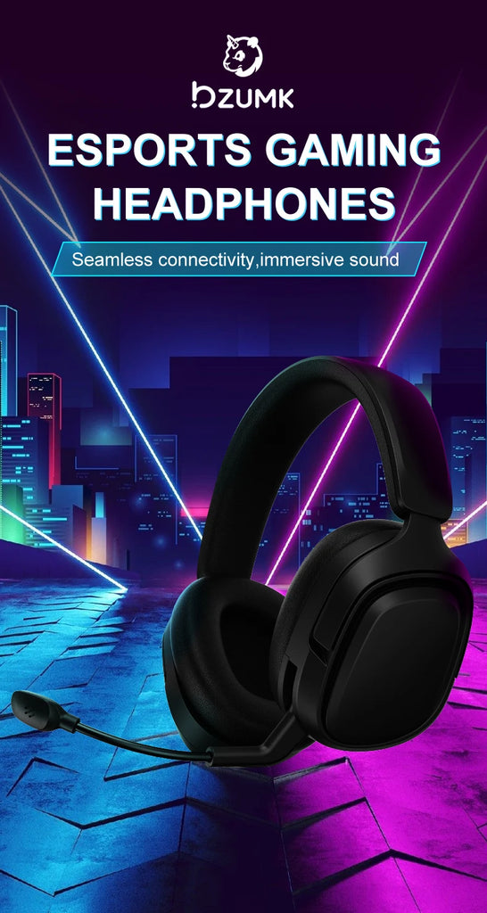 GT808 Gaming Earphones are lightweight and cool wireless stereo gaming headphones suitable for laptops and desktops